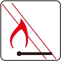 光 サインプレート 火気厳禁 S1111-14 1セット(5枚) 359-9709（直送品）