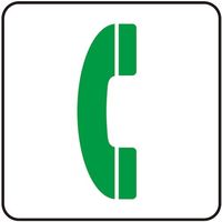 光 サインプレート 公衆電話(グリーン) S1111-23G 1セット(5枚) 359-9725（直送品）