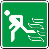 光 サインプレート 非常口(左へ) S1111-7 1セット(5枚) 360-2779（直送品）