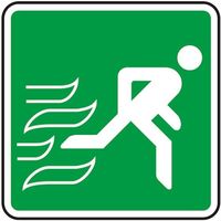 光 サインプレート 非常口(右へ) S1111-8 1セット(5枚) 360-1260（直送品）