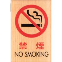 光 サインプレート 禁煙 NO SMOKING WMS67-7 1セット(5枚) 359-9695（直送品）