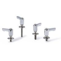 ミニクランプレバー 長穴用座金組み込みタイプ・フラットタイプ(おねじ・ステンレス製) LHCMSーLWPーCR LHCMSー6ー40ーLWP（直送品）