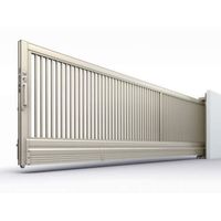 四国化成建材 ポーターラインA1型手動式 H1600 開口幅5000 アルミ 縦格子 片引き ノンレール NPLA1-16-5S-SC 1個（直送品）