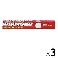 DIAMOND（ダイヤモンド）厚手 アルミホイル 厚手 30.4cm×7.62m 1セット（3本） 東洋アルミエコープロダクツ