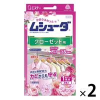 ムシューダ 1年間有効 クローゼット用 やわらかフローラルの香り 1セット（3個入×2箱） エステー