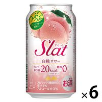 チューハイ 酎ハイ アサヒ Slat（すらっと）白桃サワー 350ml 缶 6本