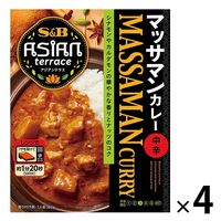 エスビー食品 アジアンテラス マッサマンカレー 中辛 1セット（4個）レンジ対応 レトルト