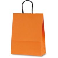 ベルベ 紙袋 1594 自動紐手提袋 T-X カラー(オレンジ) 1包(50枚)