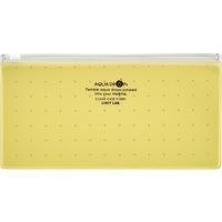 リヒトラブ AQUA DROPs クリヤーケース ペン(通帳)サイズ 黄 F5301-5 1本