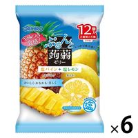 ぷるんと蒟蒻ゼリーパウチ 塩パイン+塩レモン 1セット（1個×6） オリヒロ