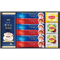創愛 【3箱セット】AGF&リプトン 珈琲・紅茶セット 24-7583-031 1セット(3箱入)（直送品）