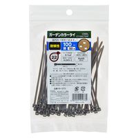 オーム電機 ガーデンカラータイ茶 100LT50P 09-1273 1セット(1000本)（直送品）