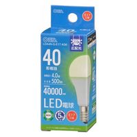 オーム電機 LED電球小形E17 40形相当 昼白色 06-5540 1セット(2個)（直送品）