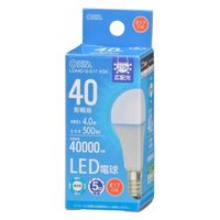 オーム電機 LED電球小形E17 40形相当 昼光色 06-5541 1セット(2個)（直送品）