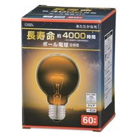 オーム電機 長寿命ボール電球E26 60W形 G95クリア 06-0863 1セット(5個)（直送品）