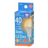 オーム電機 LED電球小形E17 40形相当 電球色 06-5539 1セット(2個)（直送品）