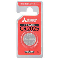 三菱 リチウムコイン電池 CR2025D/1 17-1087 1セット(10個)（直送品）