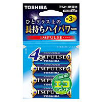 東芝 単3形アルカリ乾電池 4本入 IMPULSE 17-2012 1セット(20本)（直送品）