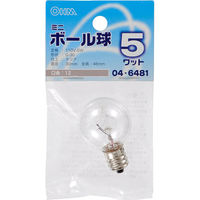 オーム電機 ミニボール球 G30型 E12/5W クリア LB-G3205-C 1セット(10個)