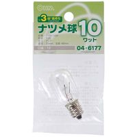 オーム電機 長寿命ナツメ球 10W クリア 口金E12 LB-T0210-CLL 1セット(10個)