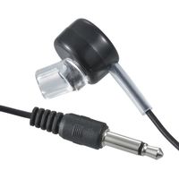 オーム電機 AudioComm 片耳モノラルイヤホン φ3.5ミニプラグ 5m EAR-B355-K 1セット(5個)（直送品）