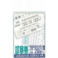 オーム電機 ラミネートフィルム100ミクロン 診察券 20枚 LAM-FS203 1セット(200枚)（直送品）