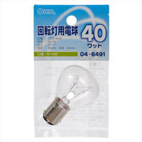 オーム電機 回転灯用電球 RP35 B-15D 40W LB-K12040BAD 1セット(10個)（直送品）