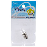 オーム電機 パイロット球T13 E12 6.3Vー0.15Aクリア LB-P3263V 1セット(10個)