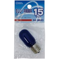 オーム電機 ミシン・冷蔵庫球 カラー E17 15W ブルー OHM LB-T2715-A 1セット(10個)（直送品）