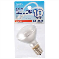 オーム電機 ミニレフ球 E17 10Wフロスト LB-R4710-F 1セット(5個)（直送品）