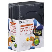 オーム電機 DVD&CDケース 2枚収納×5個パック OA-RDV2-5PK 1セット(25個)（直送品）