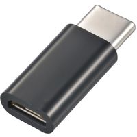 オーム電機 USB変換アダプター Type-C microUSB AudioC SMT-P73CMJ-K 1セット(3個)（直送品）