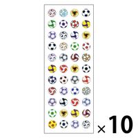 奥山商会 ラメ入りシール サッカーボール PET ZP049 1セット（1枚×10）