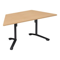 コクヨ 台形フラップテーブル　イニシア　W1565×D695