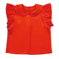 アーテック ソフトサテン 丸襟付フリフリシャツ 赤 18320 1セット(4枚)（直送品）