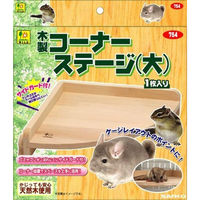 三晃商会 木製コーナーステージ 大 チンチラ モモンガ 木製 4976285075407 1個（直送品）