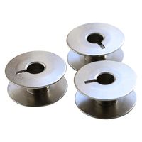 日本紐釦貿易 日本紐釦 メッキボビン 工業用 シルバー F2-78-30 1セット(30個入)