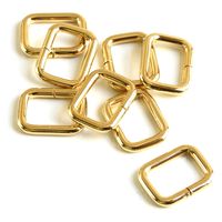 日本紐釦貿易 角カン 幅10mm 30個入 ゴールド S23-34 1セット(5袋)（直送品）