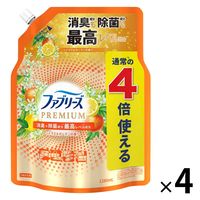 ファブリーズ 布用 W除菌+消臭 プレミアム シトラス＆ガーデン 詰め替え 特大 1280mL 1セット（4個） 消臭スプレー P＆G