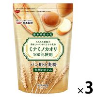 熊本製粉 パン用小麦粉 九州のめぐみ 熊本県産小麦ミナミノカオリ100%使用 600g 1セット（1個×3）
