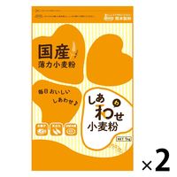 熊本製粉 国産薄力小麦粉 しあ和せ小麦粉 1kg 1セット（1個×2）