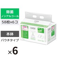 ウェットティッシュ 除菌 ノンアルコール スコッティ ウェットティシュー 1セット（1パック（58枚入×6）×6）日本製紙クレシア