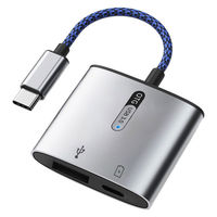 USB Type-C オーディオ変換 PD18W給電 3.5mm イヤホンジャック 変換アダプタ USBハブ ドック 1個（わけあり品）