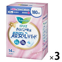 花王 ロリエさらピュア吸水超安心パッド 180cc 1セット（14枚入×3パック）