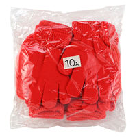 アーテック カラーのびのび手袋 赤 18161 1パック（10双組）