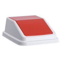 テラモト エコ分別トラッシュペールW30 蓋 赤 もえるゴミ DS2452022 1個（直送品）