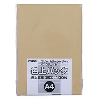 ミューズ 色上パック 色上質紙 厚口 A4 100枚入 白茶 300559 1セット(1パック×2)（直送品）