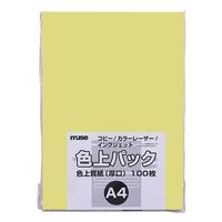 ミューズ 色上パック 色上質紙 厚口 A4 100枚入 山吹 301846 1セット(1パック×2)（直送品）