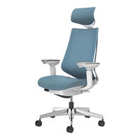 【無料引取付】【組立設置込】コクヨ デュオラ2 ヘッドレスト 可動肘 白×モンティコラブルー C08-P330CW-WR3R31 1脚（直送品）