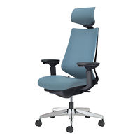 【無料引取付】【組立設置込】コクヨ デュオラ2 ヘッドレスト 可動肘 ブラック×モンティコラブルー C08-P330CW-BR3R31 1脚（直送品）